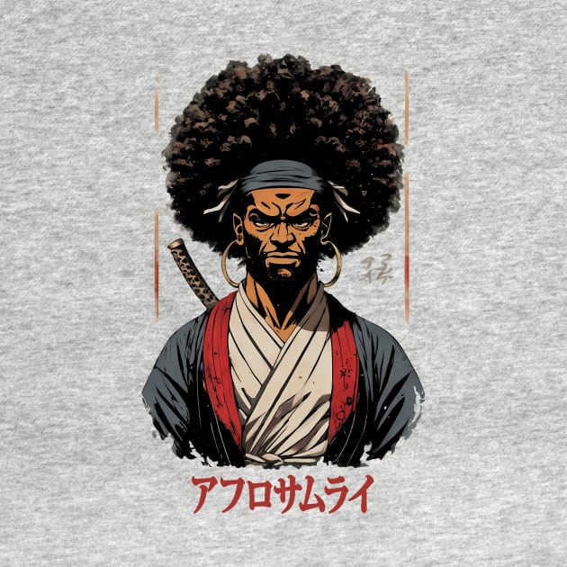 Afro Samurai - Gift Idea, for Christmas, for Birthday, for Kids, for Women, for Men, Afro Hair, Black, Proud, Japanese Martial Arts, Lover, Ninja, Mask, Dojo, Women, Karate, Judo, Kickboxing, Boxing, Aikido, Taekwondo, Jiu-jitsu, by Fanboy04